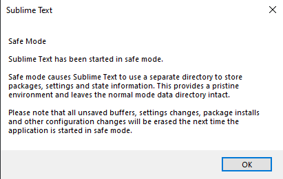 Safe Mode Announcement